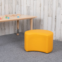 Flash Furniture ZB-FT-045C-12-YELLOW-GG Soft Seating Collaborative Moon for Classrooms and Daycares - 12